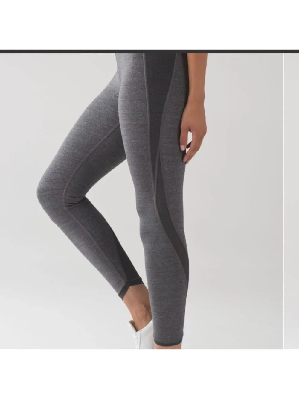 Lululemon Featherlight Tight Heathered Black